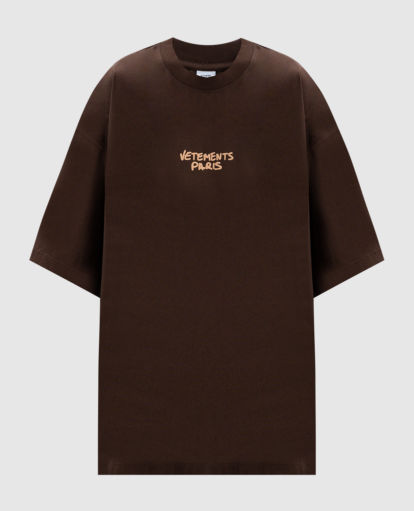 Brown t-shirt with logo vetements