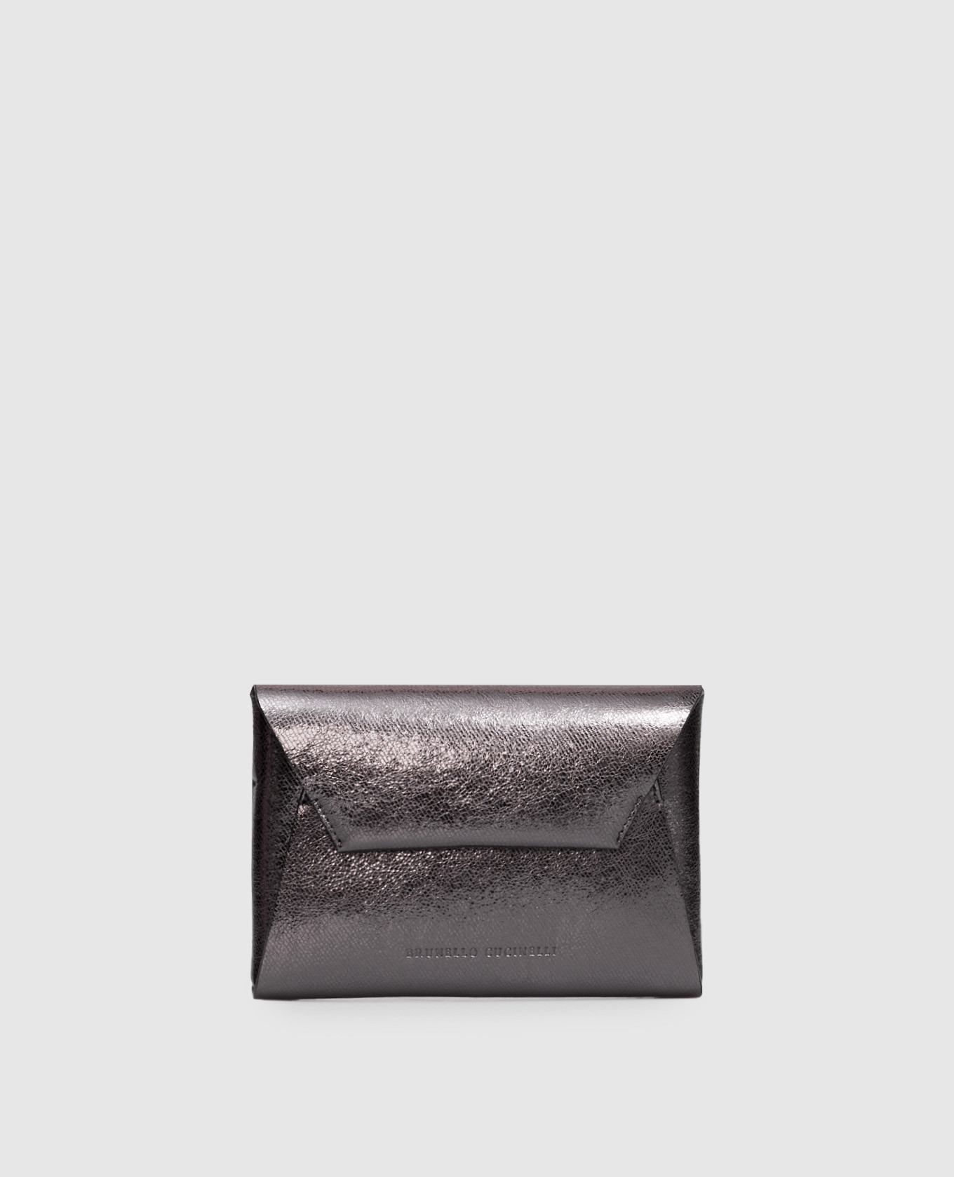 

Duo grey leather clutch Brunello Cucinelli