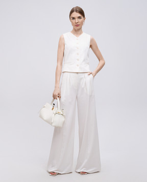 Max Mara White CHENZIA patterned palazzo pants CHENZIA