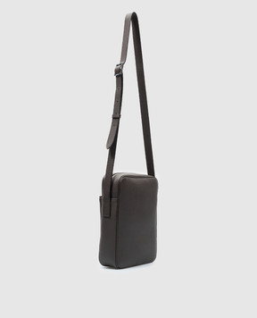 Serapian Brown leather bag with logo SRCCHMML679919Y224
