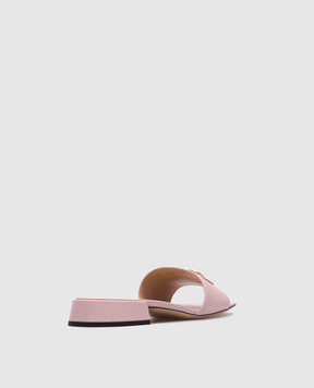 Valentino VLogo Signature Pink Leather Flip Flops 6W2S0LT0DSH