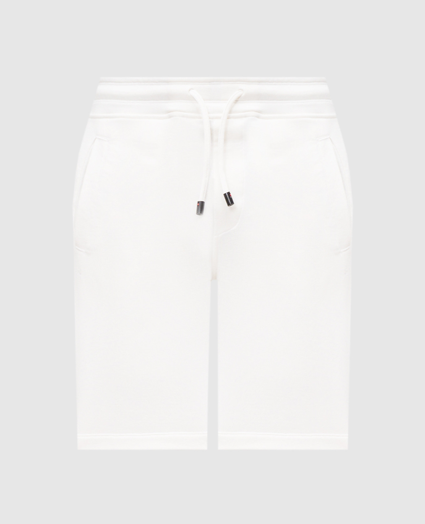 

White silk shorts with logo emblem ISAIA