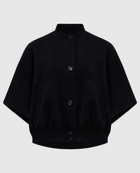 Max Mara LETICIA black cashmere poncho LETICIA