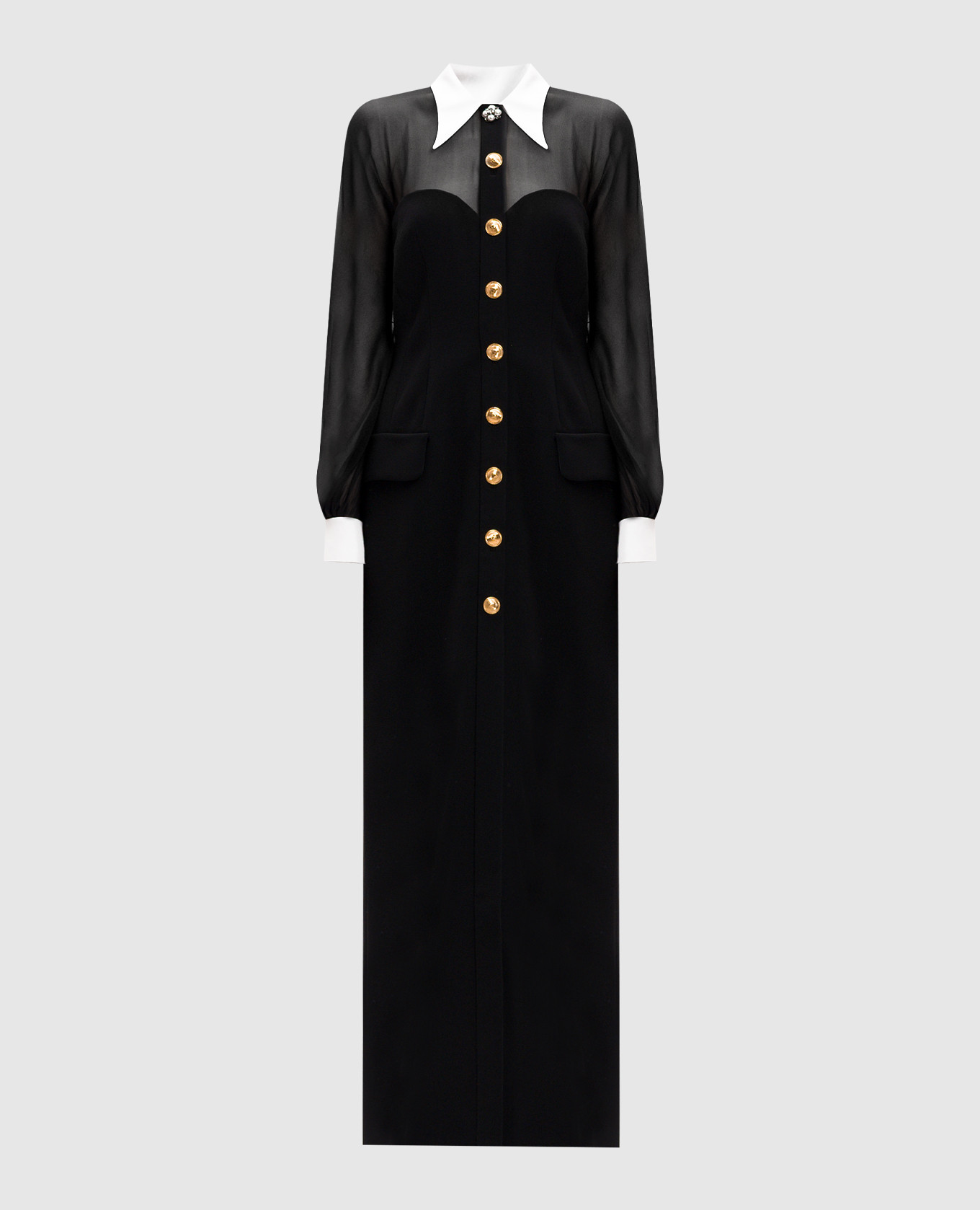 

Black silk maxi dress Versace