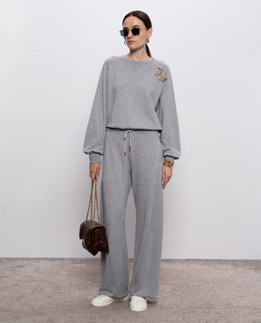 Versace Grey melange cashmere sweatshirt 10204601A14817