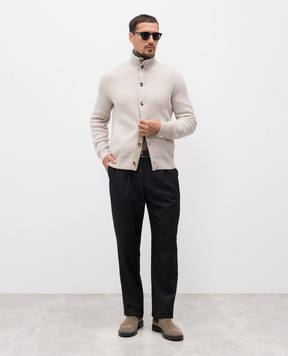 Agnona Gray pants with wool T709U3YUW008