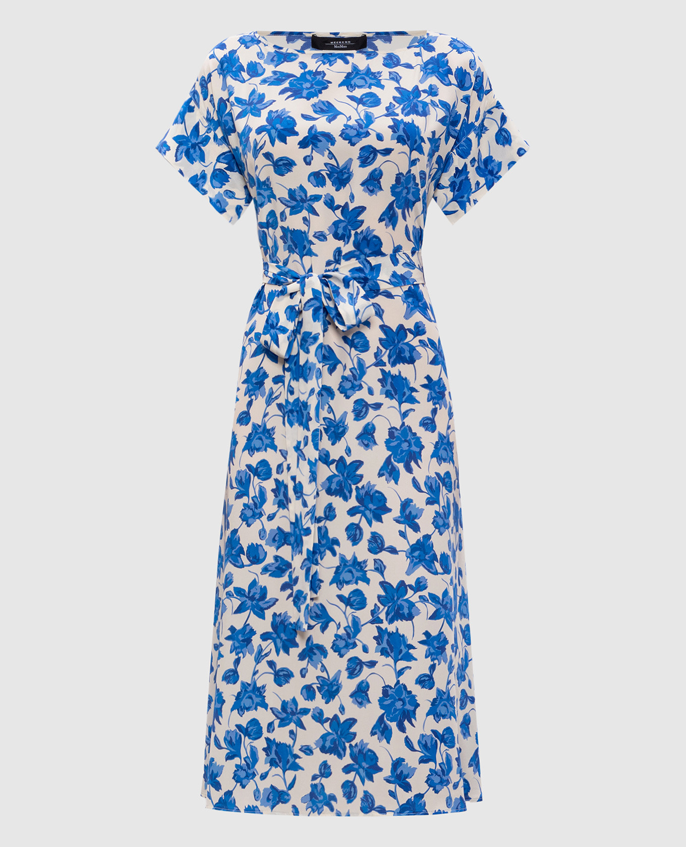 

CANNES white silk dress with floral print Max Mara Weekend