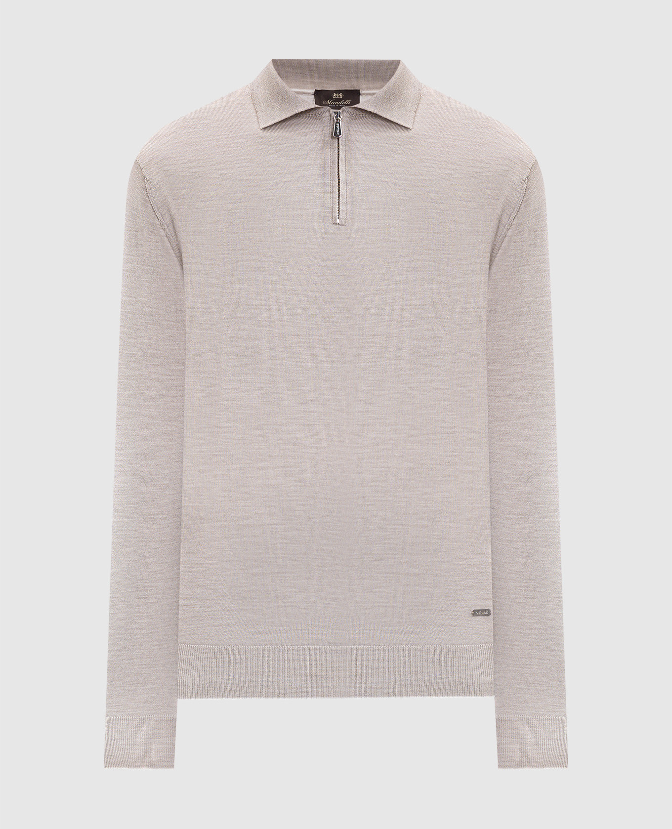 

Beige wool polo shirt Enrico Mandelli