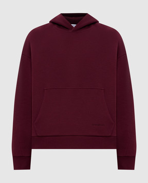 Givenchy Burgundy hoodie with logo embroidery BMJ0NP319T