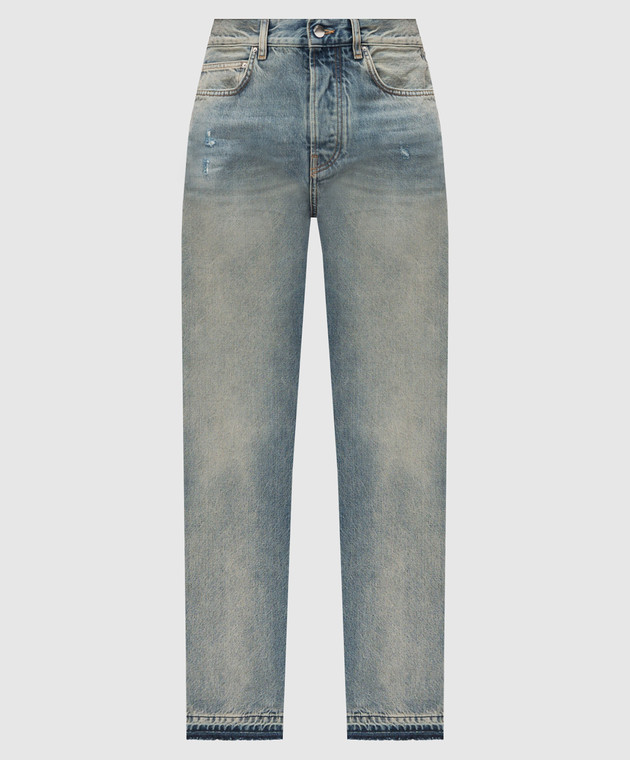 デニム・ジーパン AMIRI Woman Jeans Blue AW23WDF006 547 AMIRI high-rise wide-leg Jeans | Blue | FARFETCH