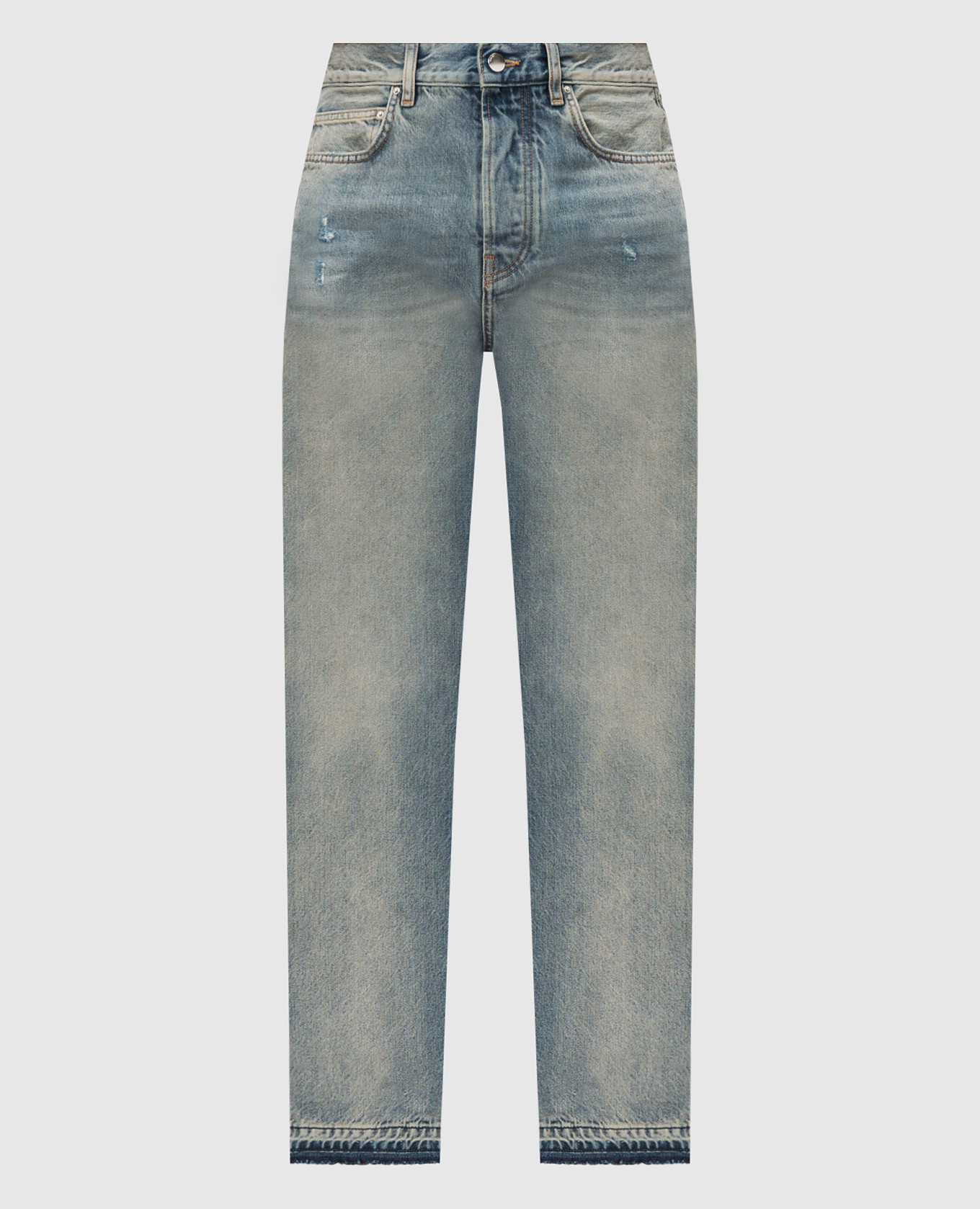 

Blue distressed jeans with logo AMIRI, Light blue