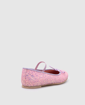 Pretty Ballerinas Children's pink ballet shoes Hannah with glitter 48793