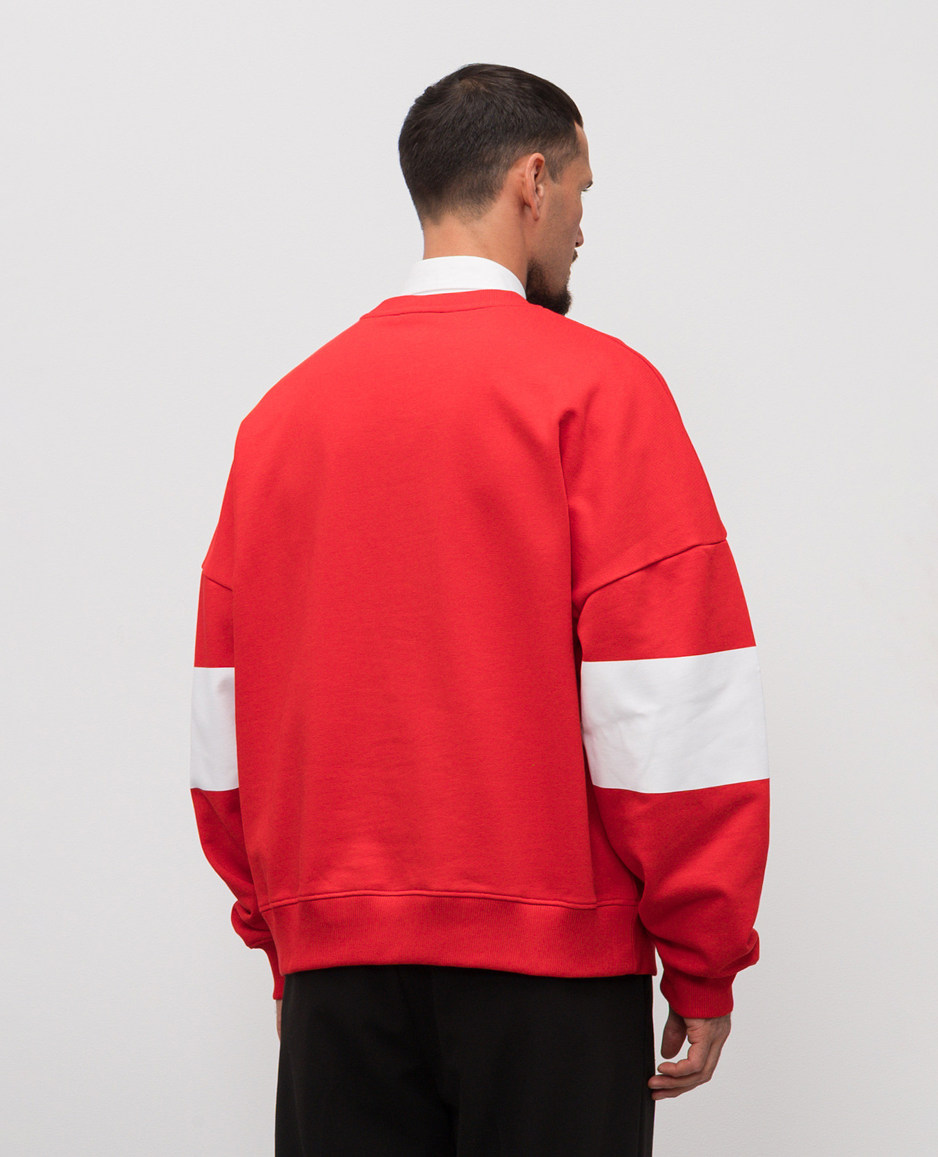 Red sweatshirt with Balmain College embroidery Balmain 4