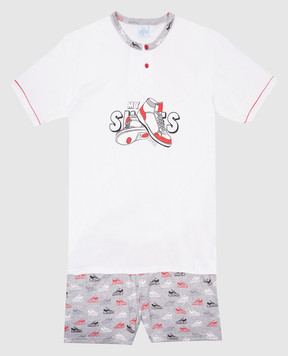 RiminiVeste Children's white Gary pajamas with My style print R45022
