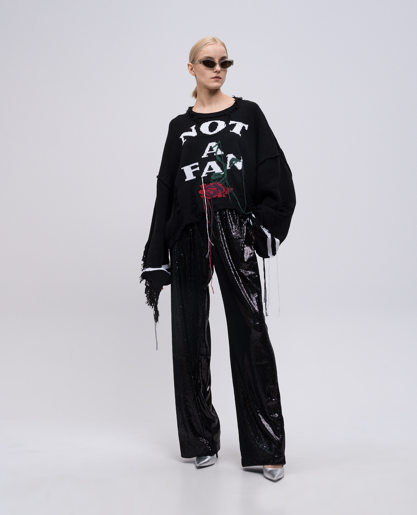 Black pants with sequins SSHEENA 2