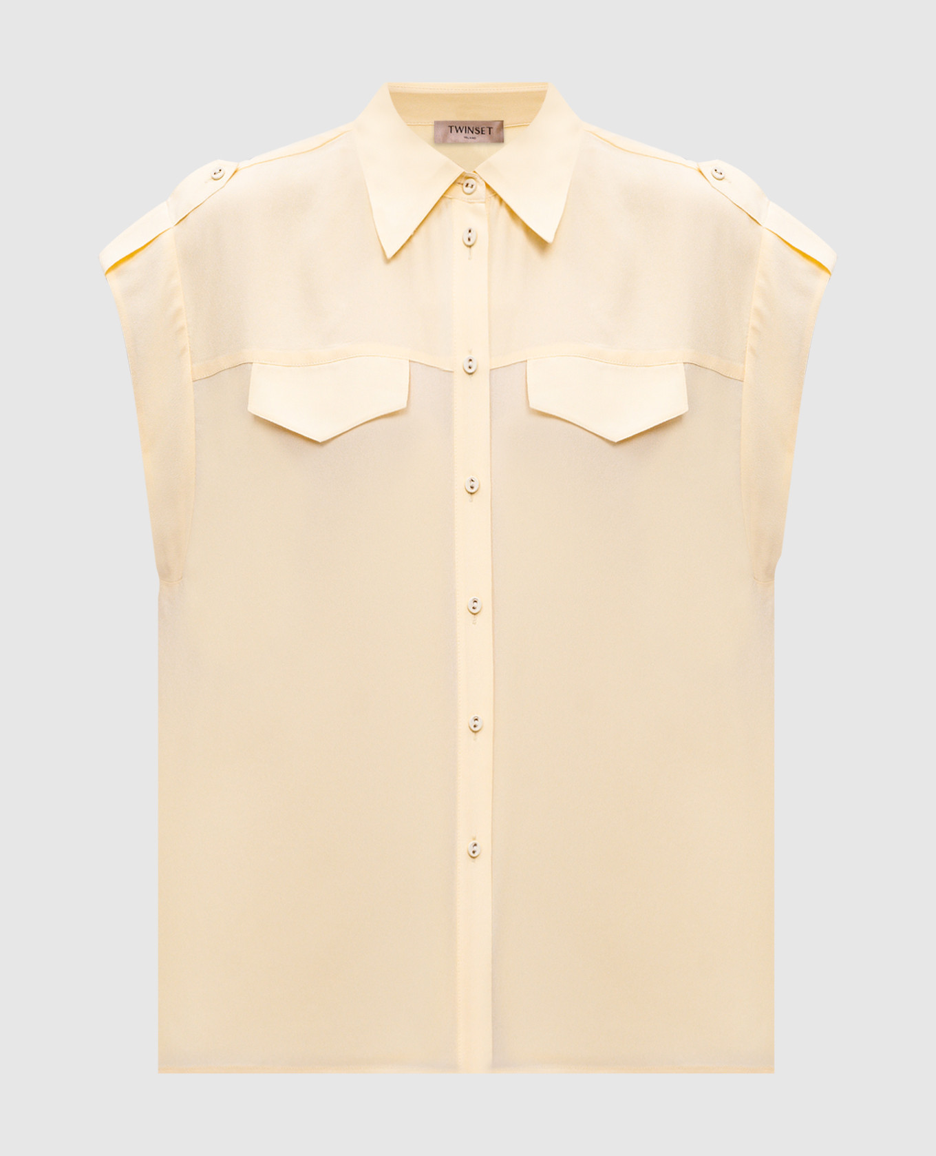 

Yellow blouse with silk Twinset