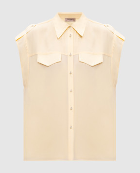 Twinset Yellow blouse with silk 251TP2501