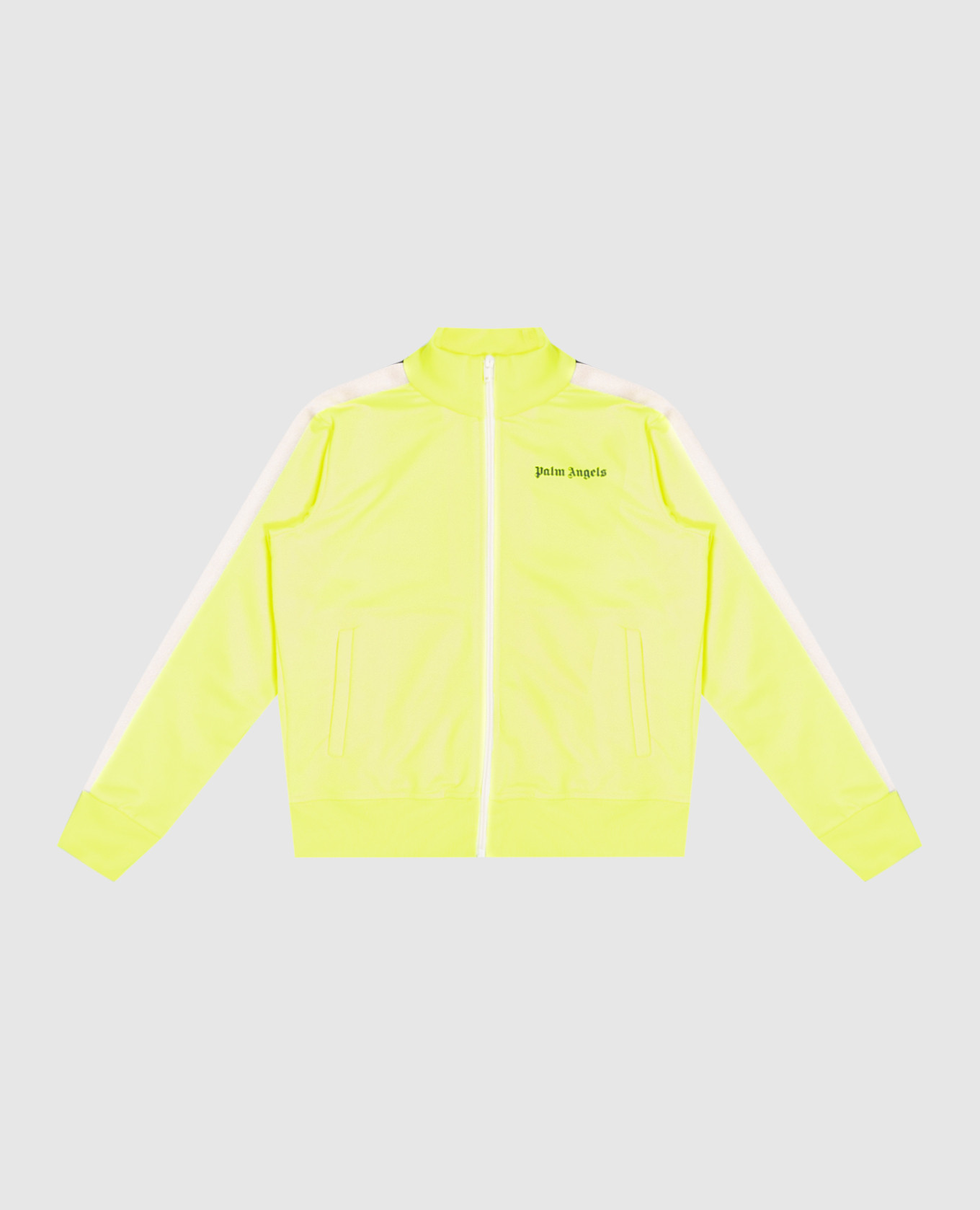 

Children's yellow sports jacket with stripes Palm Angels