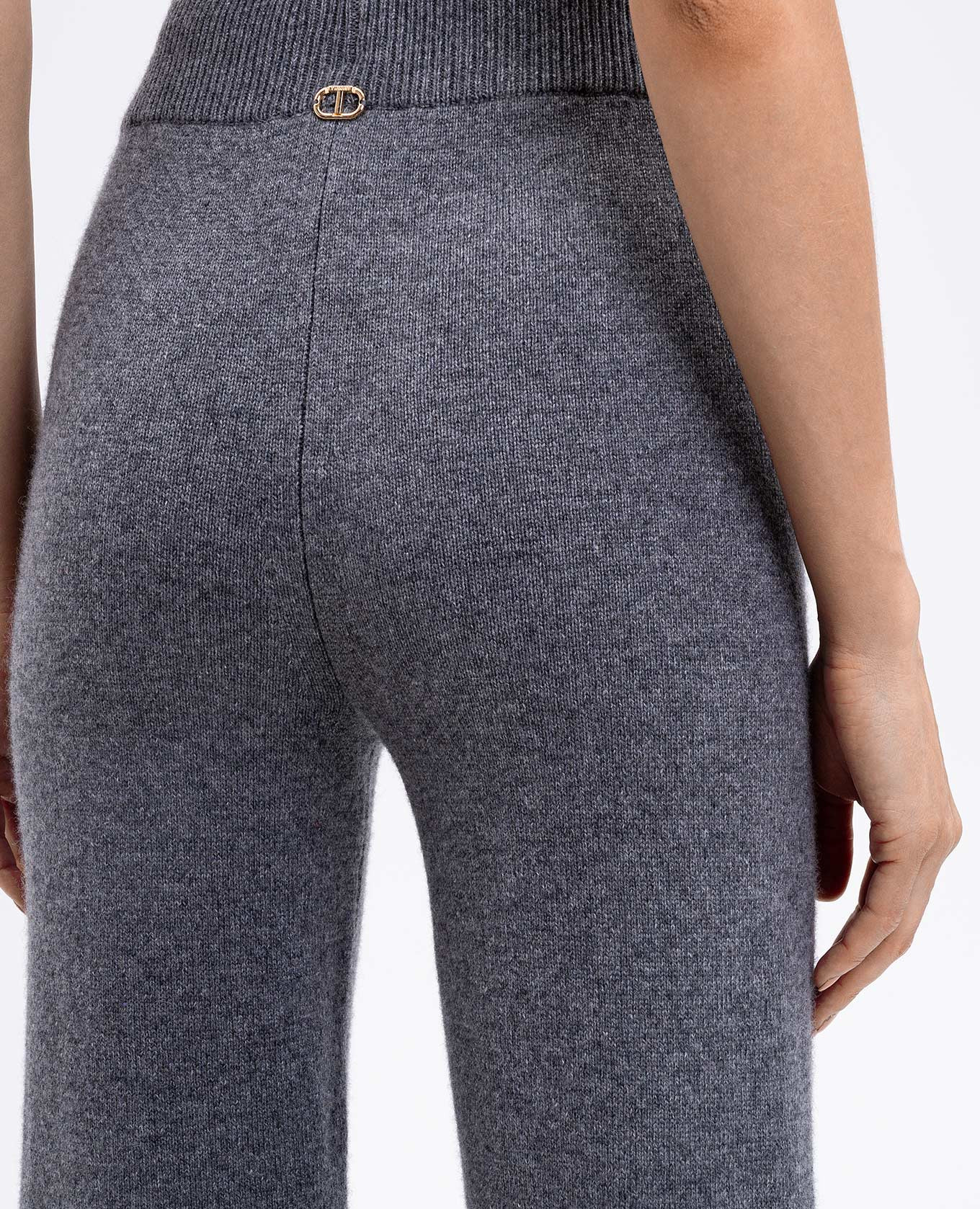 

Grey wool and cashmere joggers Twinset
