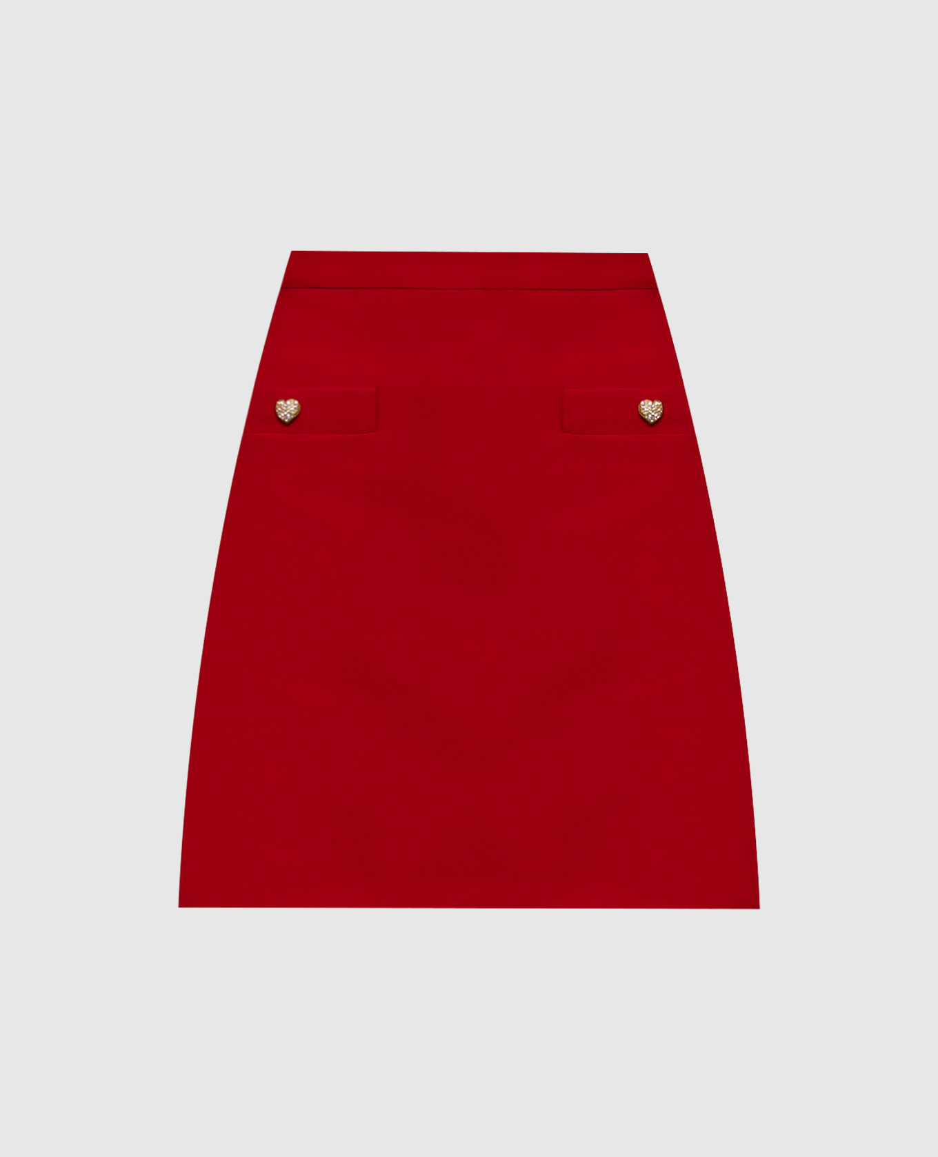 Red wool and silk mini skirt Valentino