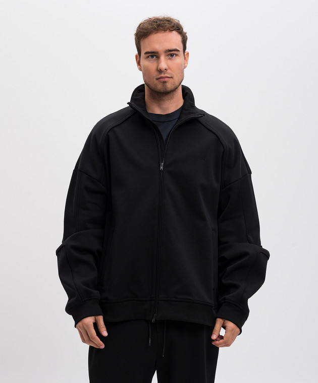 Chaqueta deportiva negra PUNTO TRACK con logo JC4X41P565