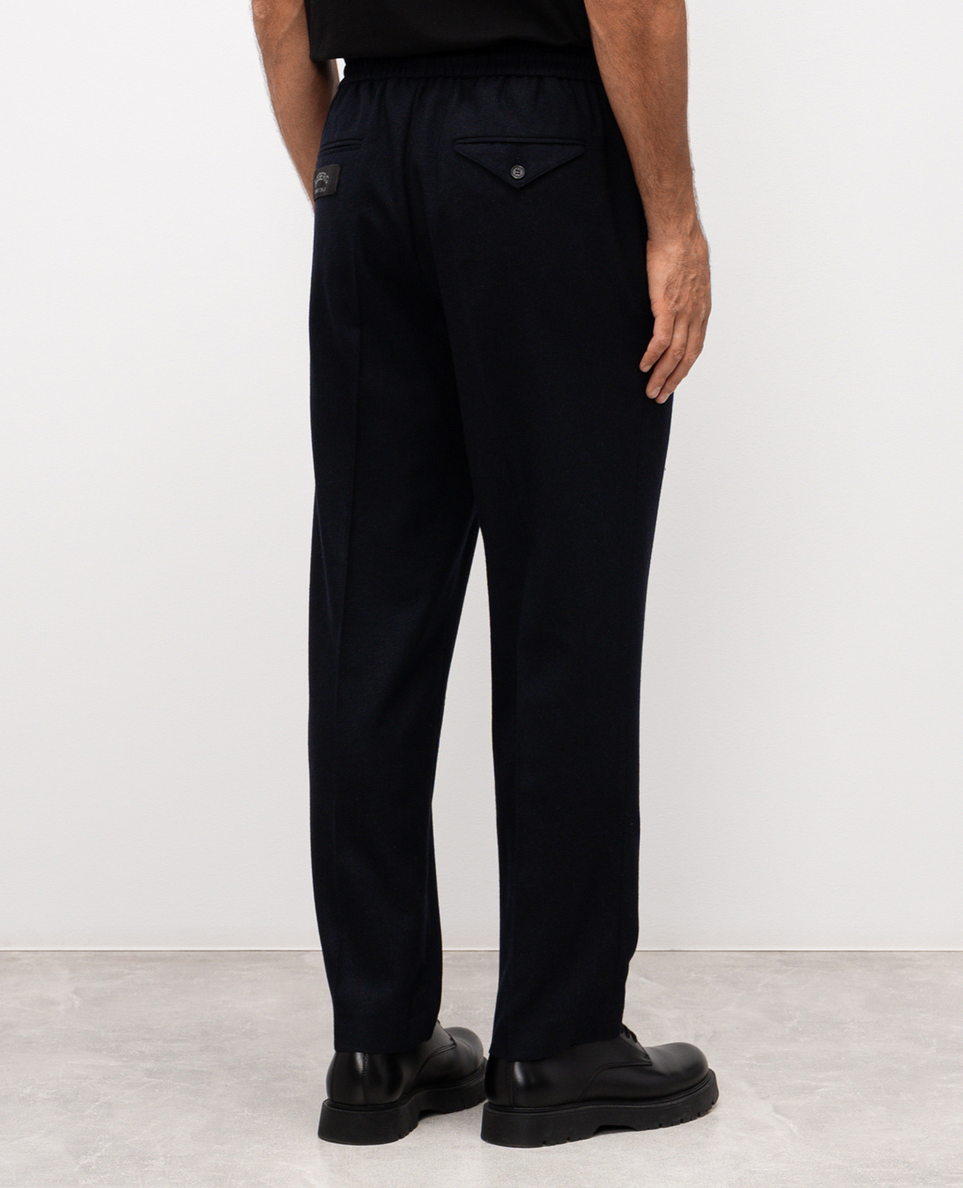 

Blue wool and silk pants with logo patch Iceberg