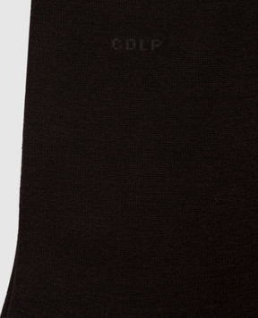 CDLP Brown socks with logo MSO006122201