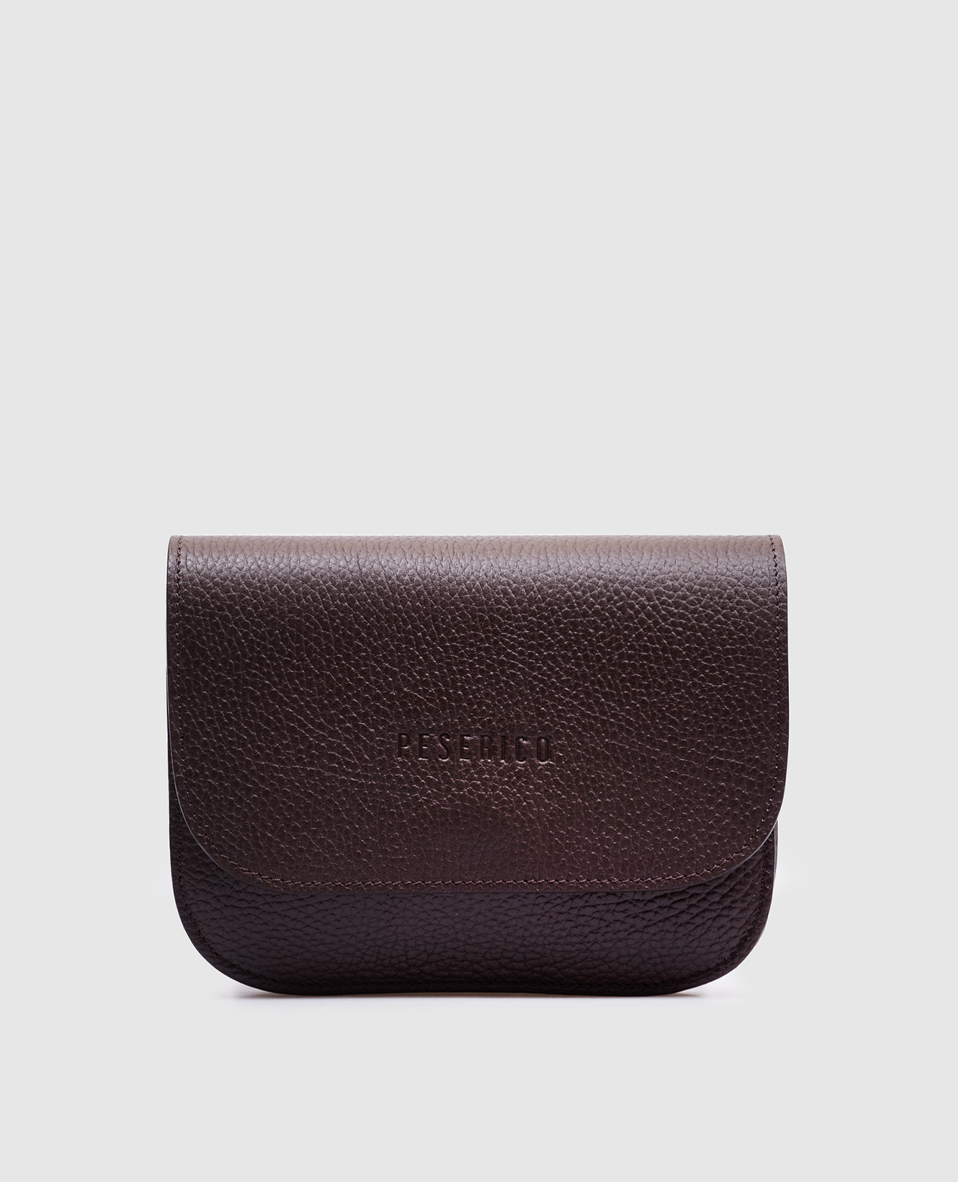 

Punto Luce brown leather bag with logo Peserico, Коричневый