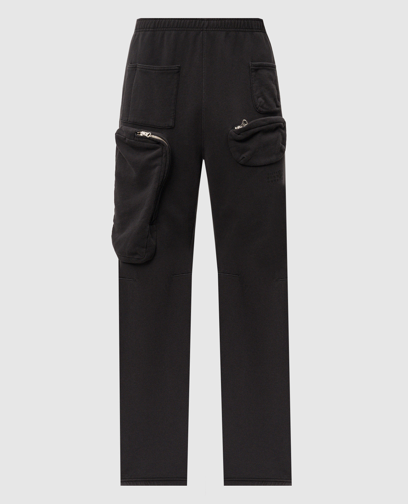 Gray sweatpants with logo print maison margiela mm6