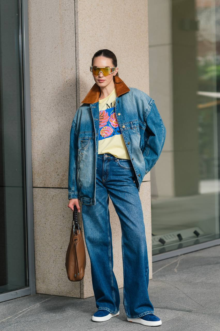 

Souvenirs of Life blue denim jacket Max & Co