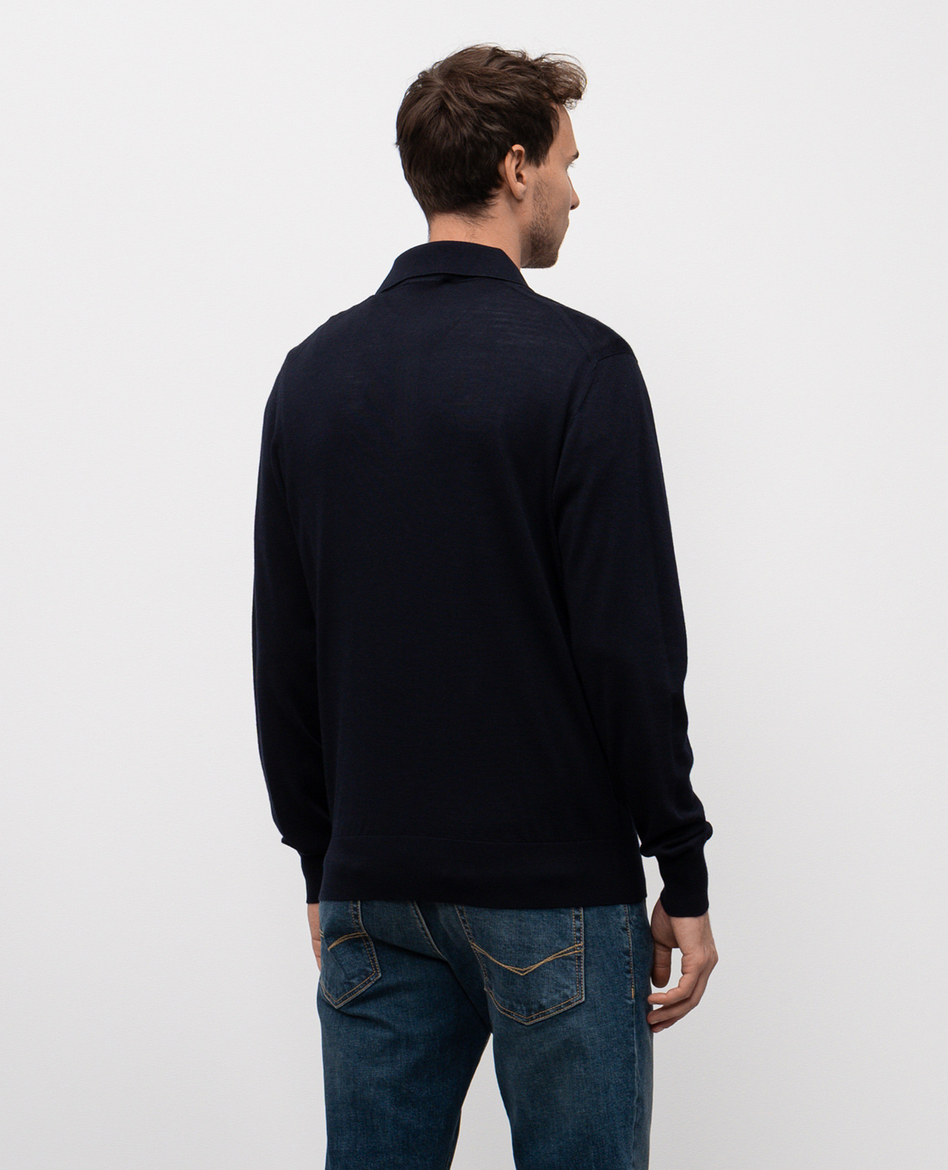 

Blue wool polo shirt Sease