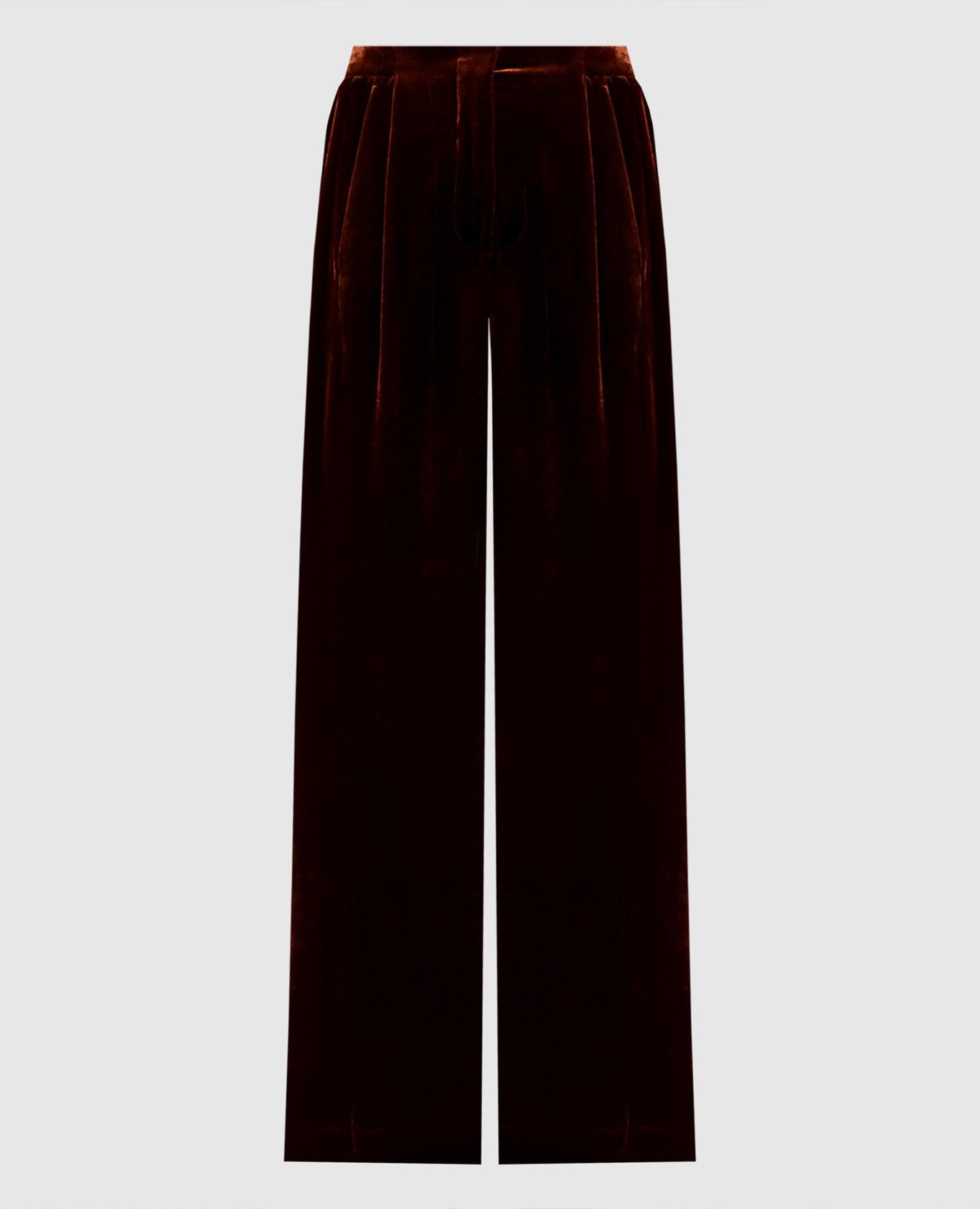 

Brown velvet pants with silk Brunello Cucinelli