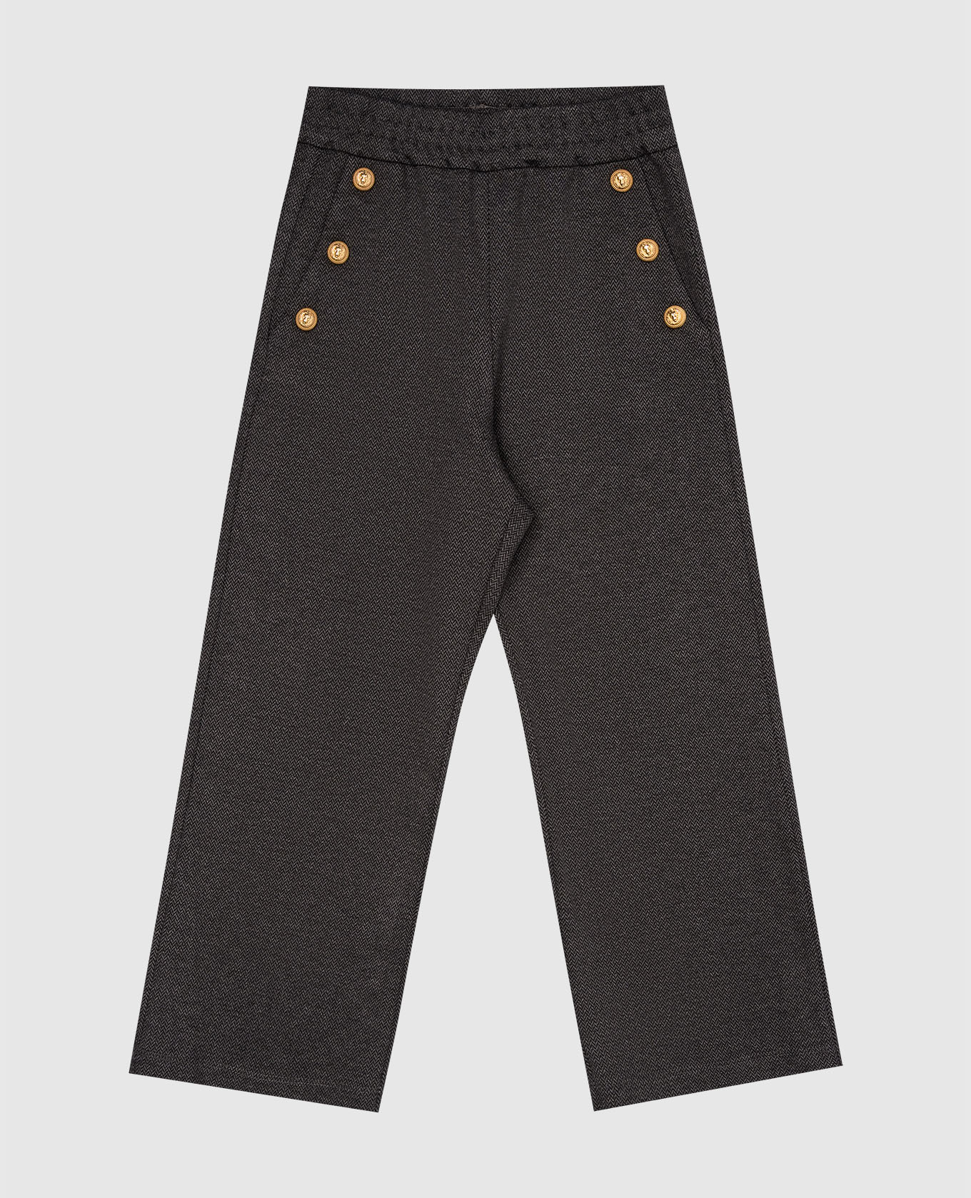 Balmain Children's gray pants in a pattern