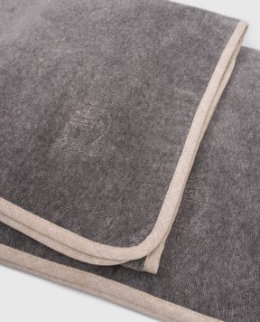 Brunello Cucinelli Set of gray terry towels with logo emblem MLB925155