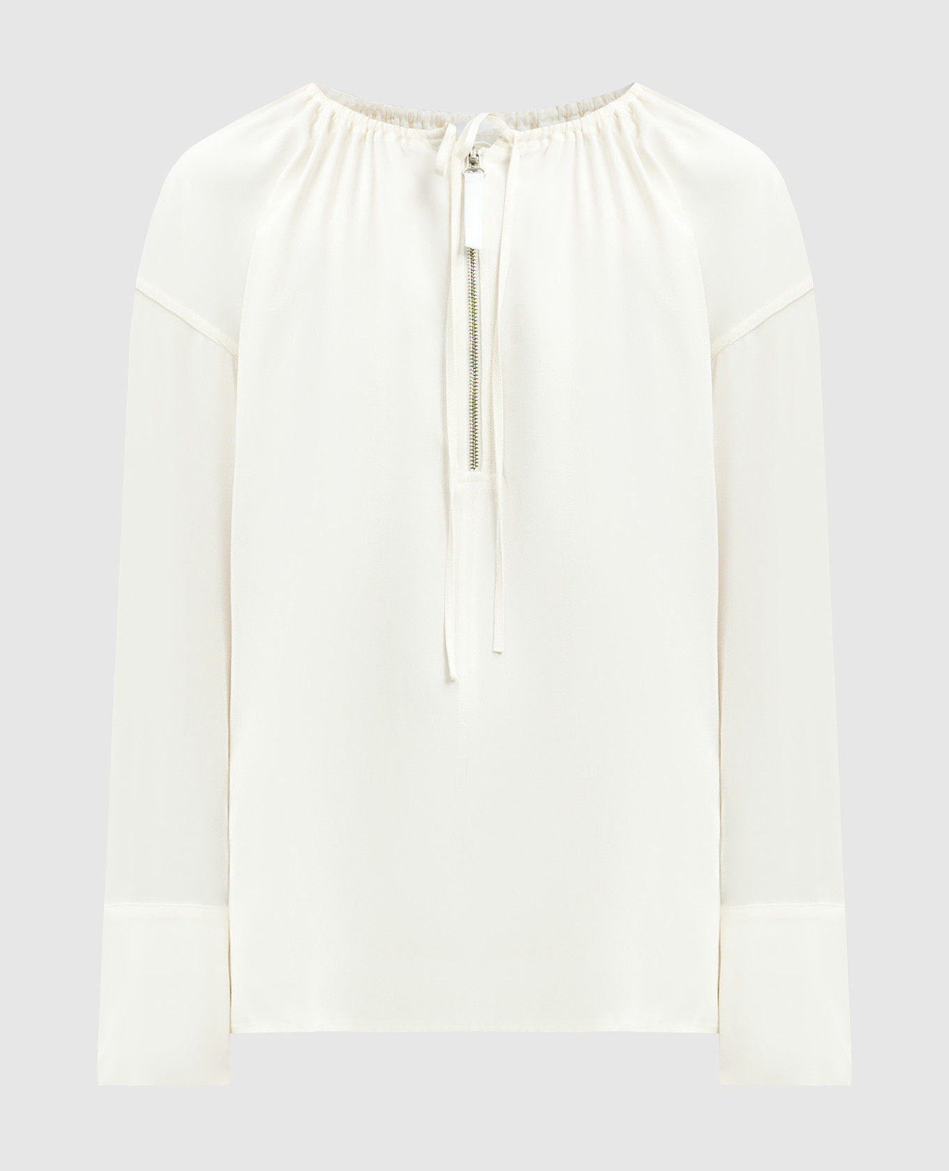 White blouse with drapery Helmut Lang