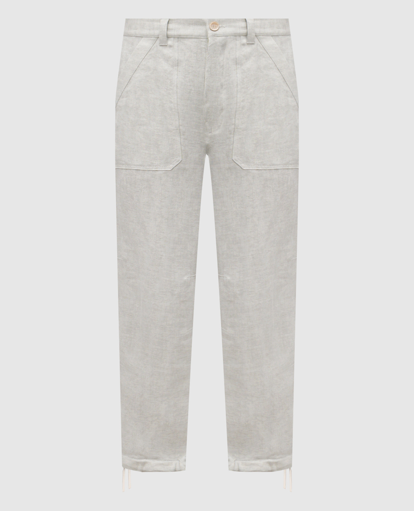 

Green linen pants Brunello Cucinelli, White