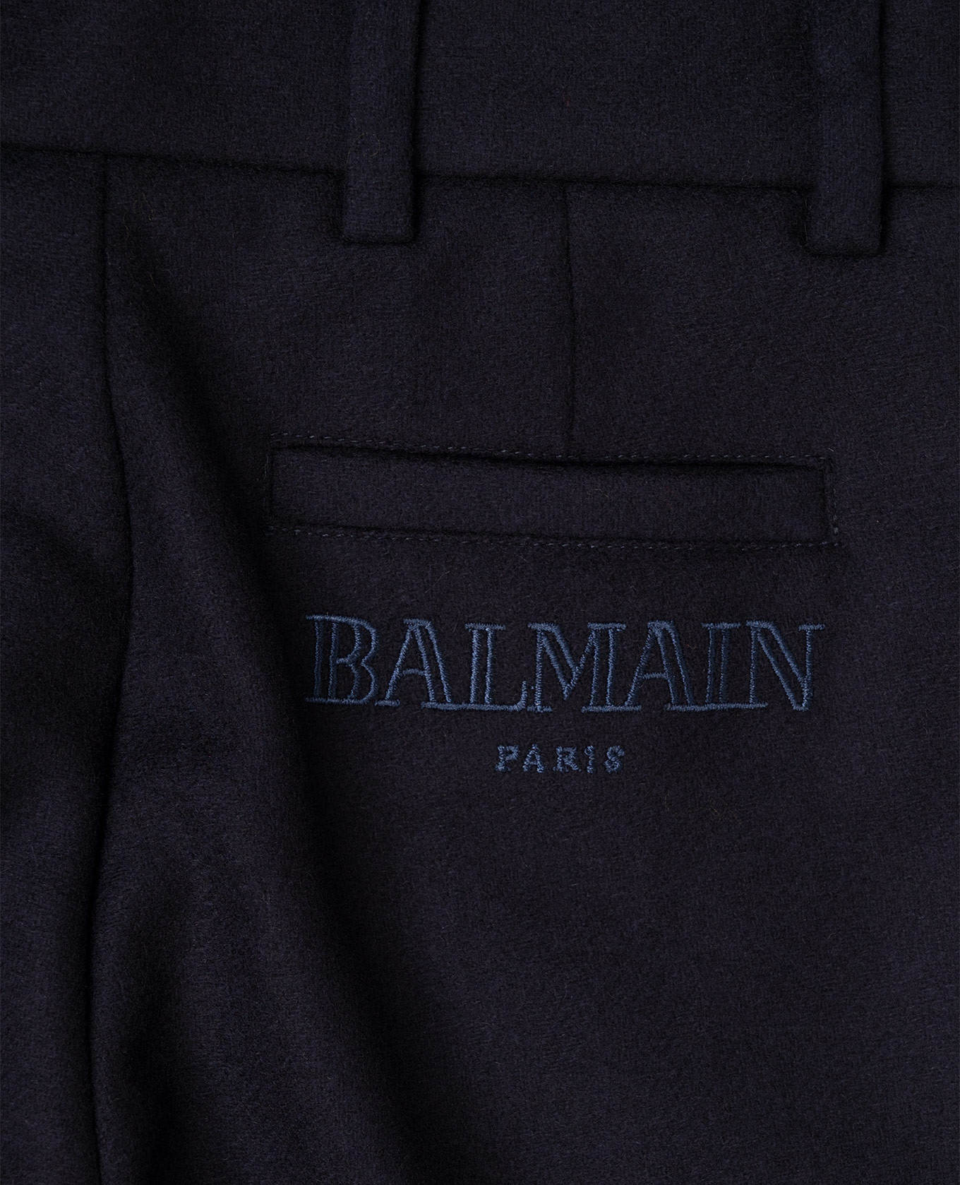 Children's blue wool pants with lapels Balmain 3