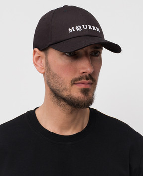 Alexander McQueen Black cap with logo 8281824105Q
