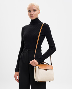 Gianni Chiarini Beige Clio logo satchel bag BS11599SALPL