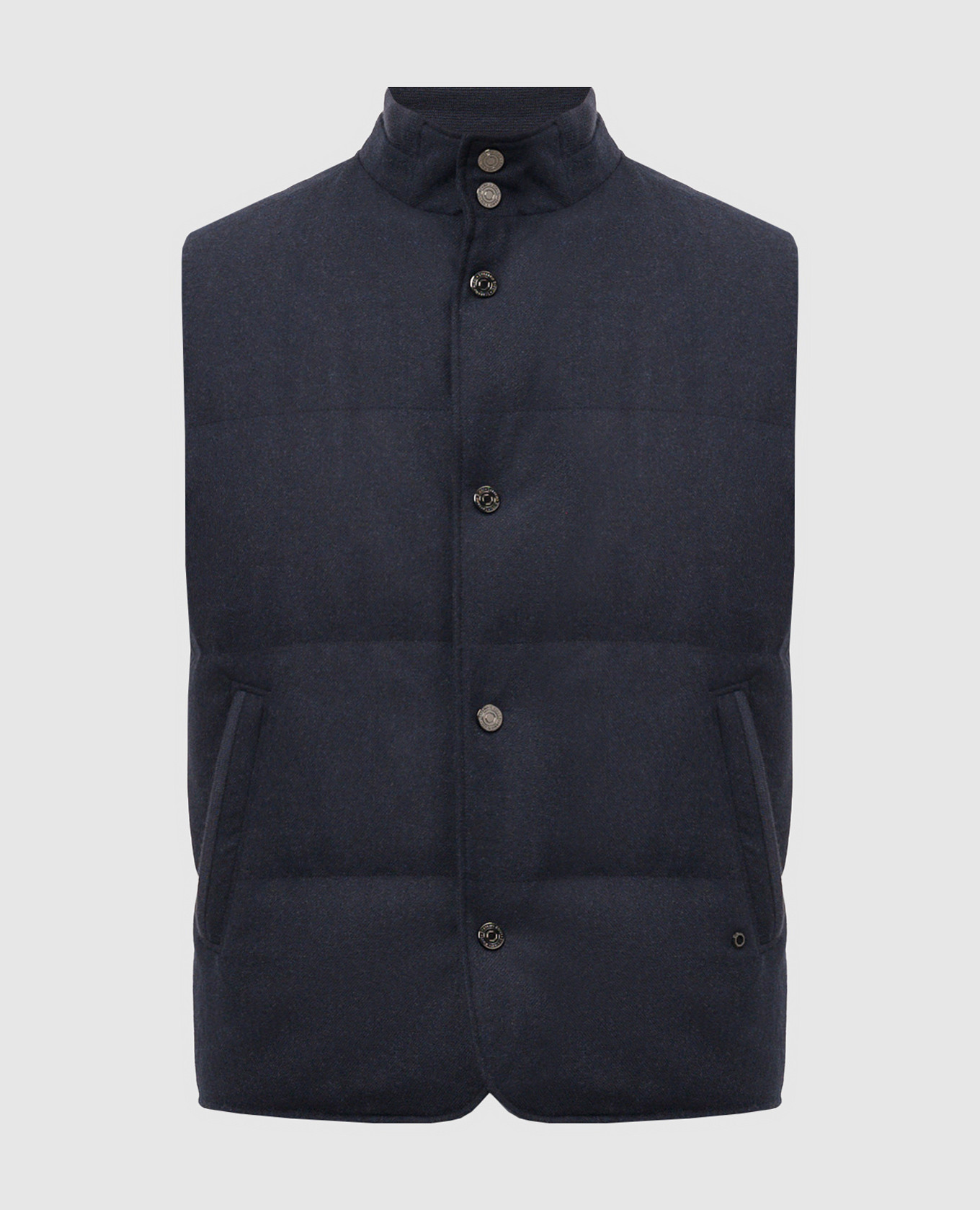 

Blue down vest made of wool and cashmere Stefano Ricci