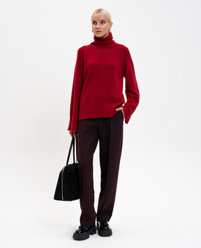 John Smedley TABATHA red cashmere and wool sweater TABATHA