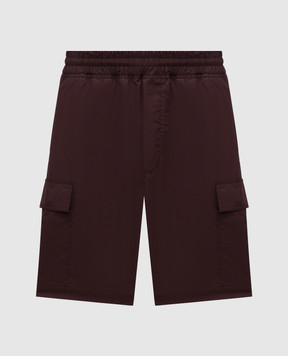 Bottega Veneta Purple cargo shorts with logo 826462V5D20