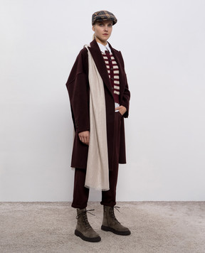 Brunello Cucinelli Beige cashmere and silk stole MSCDAR097P