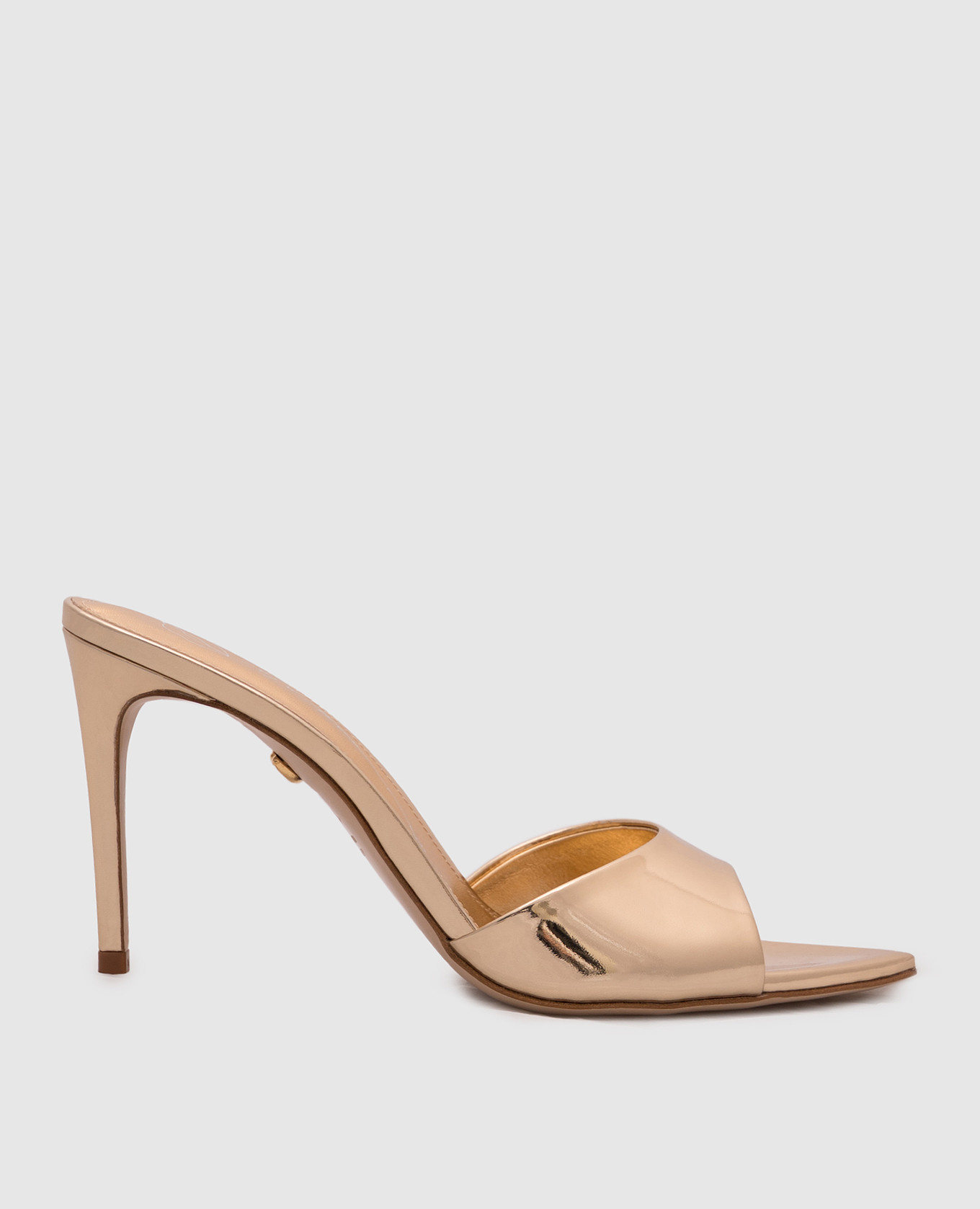 

Golden leather mules Babe Pay Pls
