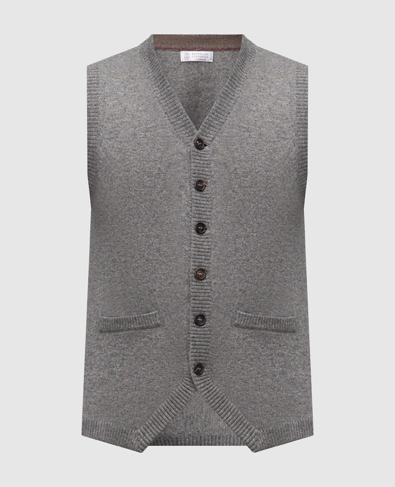 

Gray cashmere vest Brunello Cucinelli, Grey
