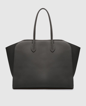 The Row Marlo grey leather tote bag W1773L133