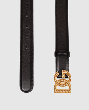 Dolce&Gabbana Black leather belt Plonge BE1663AV956