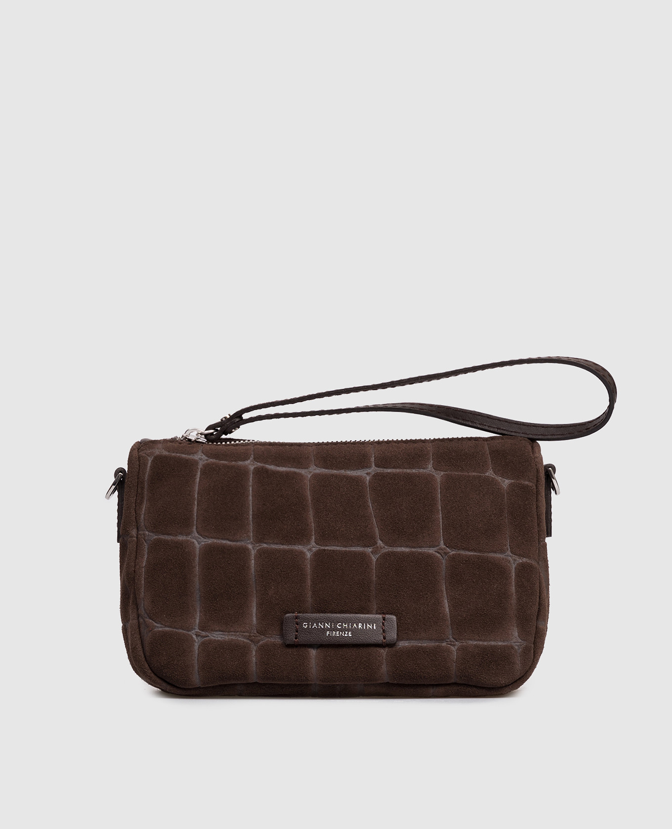 

Brown suede crossbody bag Nora Gianni Chiarini