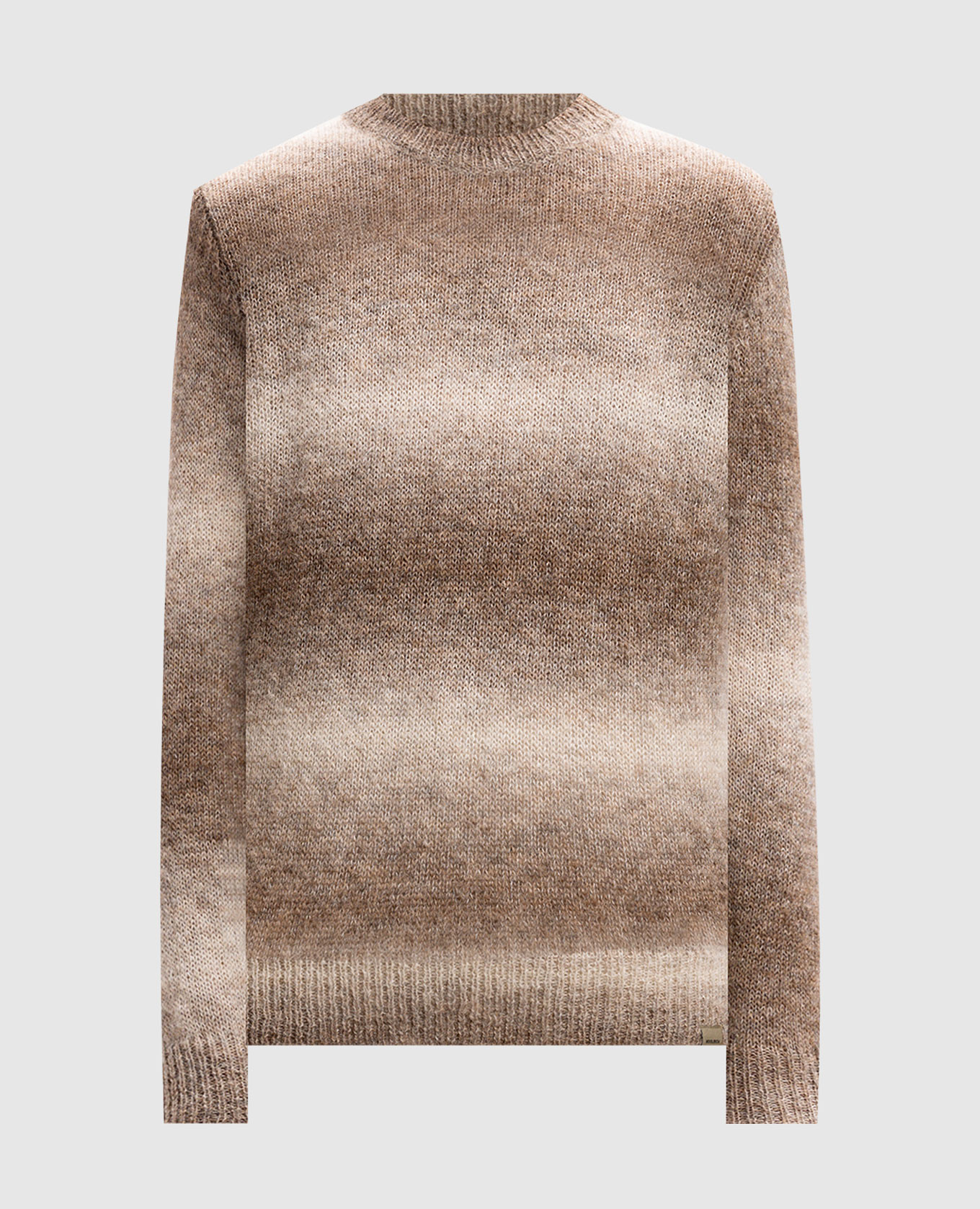 Beige sweater with alpaca with a degraded effect woolrich
