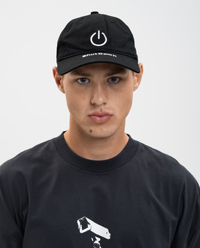 Vetements Black Shut Down Cap UH76CA790B